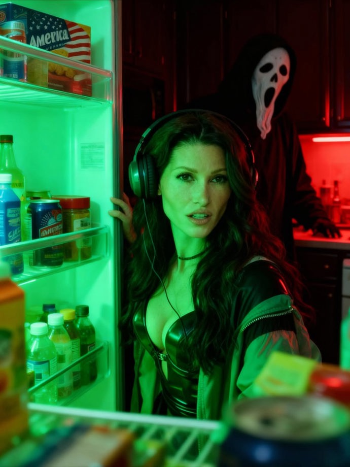 Tereza Kerndlová vytvořila díky AI tematické halloween fotky.