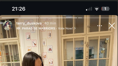FOTO: Tereza Dušková u voleb