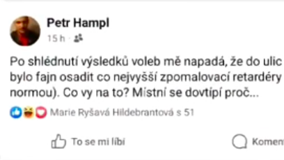 FOTO: Příspěvek starosty Hampla.