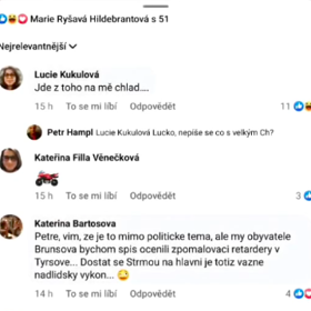 Lidé v komentáří Chlada nešetřili.