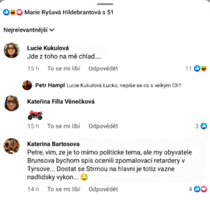 Lidé v komentáří Chlada nešetřili.