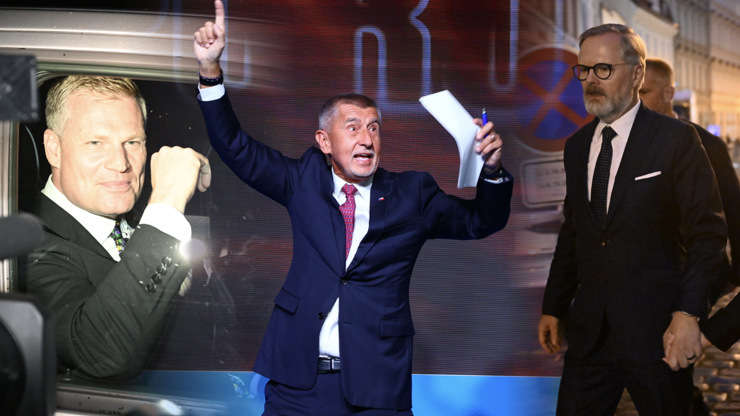 Top momenty voleb: Úprk skleslého Fialy, pařící Babiš v euforii i Turkova triumfální jízda