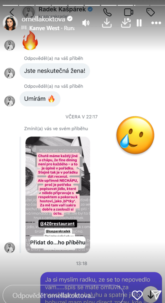 Radek Kašpárek se ozval prostřednictvím stories.