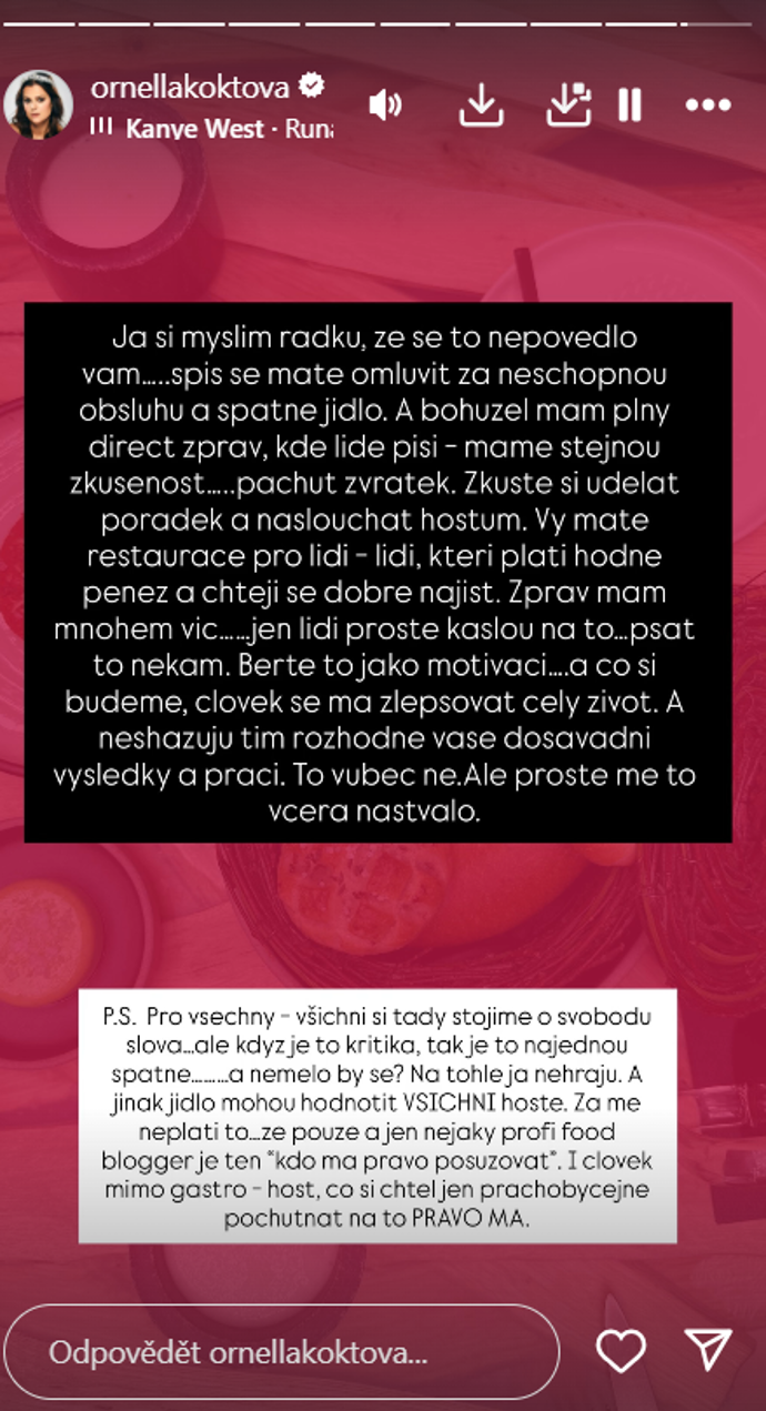 Ornella Koktová se pustila do Radka Kašpárka.