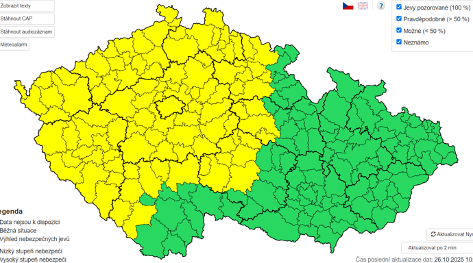 Na Česko se valí sníh.