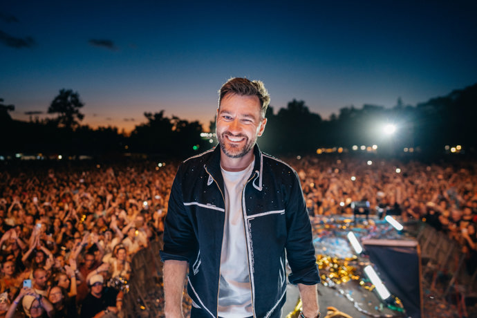 Marek Ztracený během koncertu.