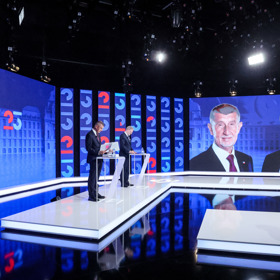 Petr Fiala a Andrej Babiš se střetli v debatě.