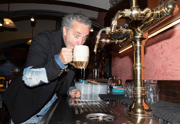 Martin Dejdar s pivem.