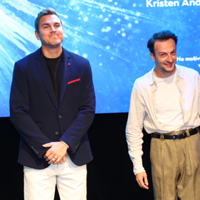 David Gránský na tiskové konferenci k muzikálu Ledové království.
