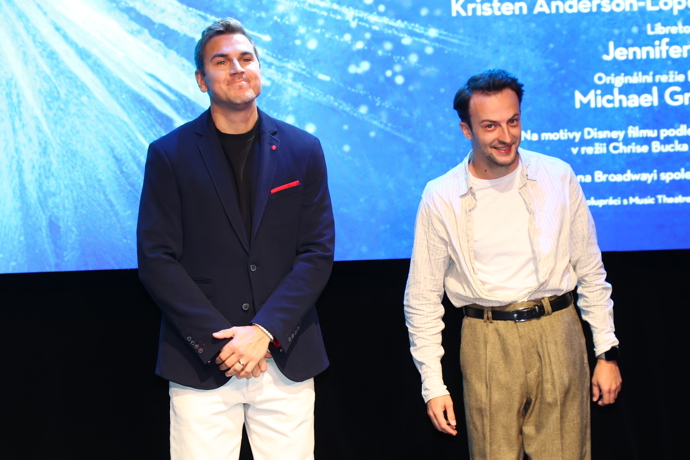 David Gránský na tiskové konferenci k muzikálu Ledové království.