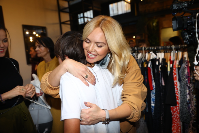 Taťána Kuchařová rozdávala úsměvy i objetí. 