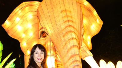 FOTO: Nela Boudová na otevření Garden of lights v pražské Zoo.