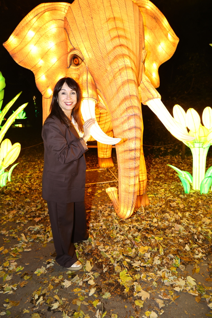 Nela Boudová na otevření Garden of lights v pražské Zoo. 