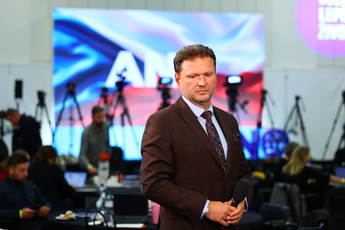 Radek Vondráček dorazil do štábu hnutí ANO.