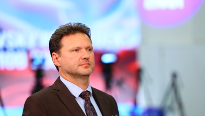 FOTO: Radek Vondráček dorazil do štábu hnutí ANO.