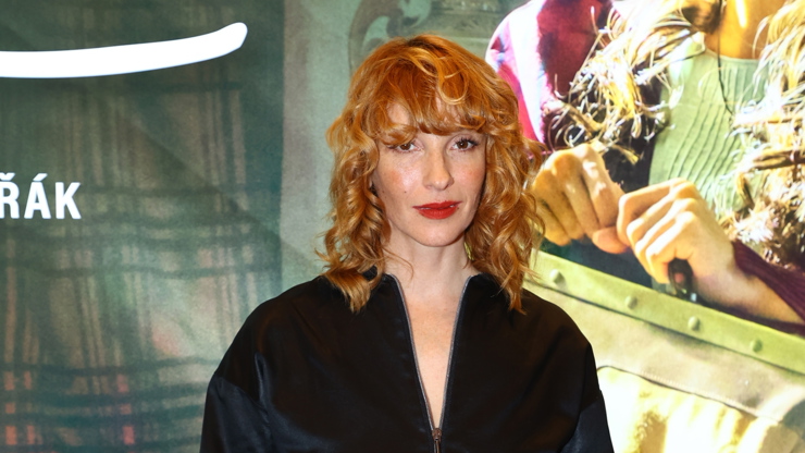 Vica Kerekes na premiéře filmu Cukrkandl.