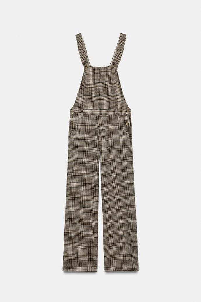 Dlouhý kostkovaný overal s vlnou, Zara, 1199 Kč