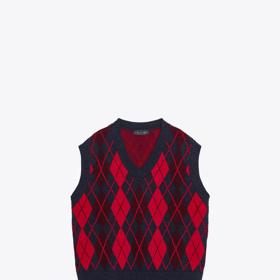 Oversize vest s kosočtvercovým vzorem, Zara, 799 Kč