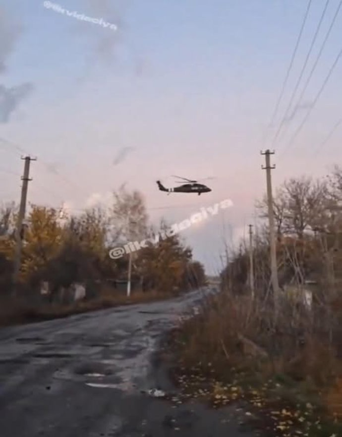 Vrtulník Black Hawk na Ukrajině.