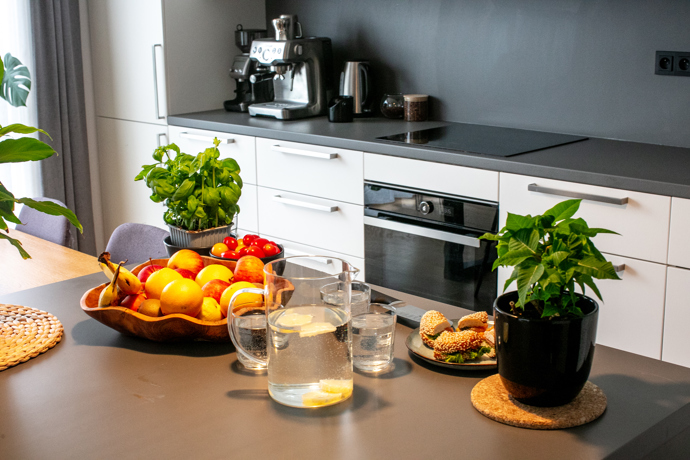 Detail kuchyně manželů Ježkových, kde si vaří svá oblíbená jídla. 