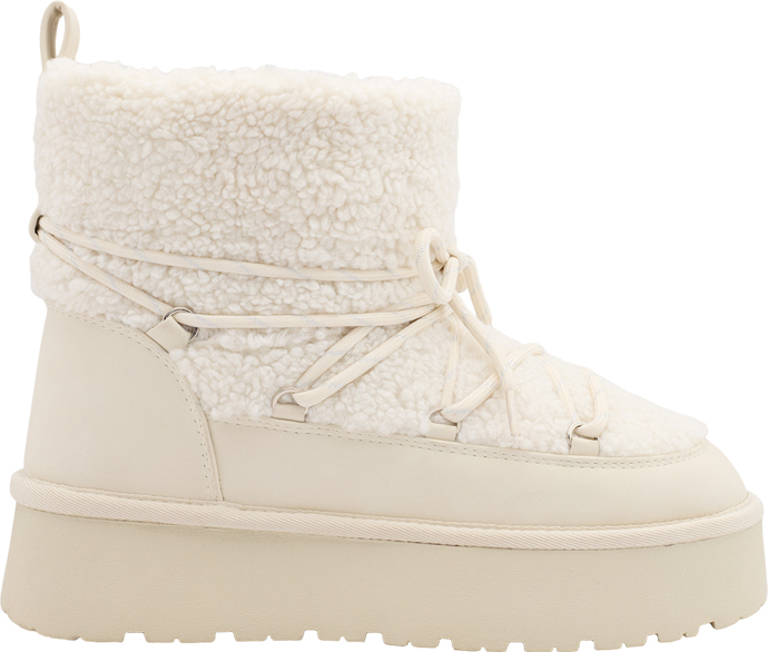 Krémové válenky s beránkem, Deichmann, 849 Kč