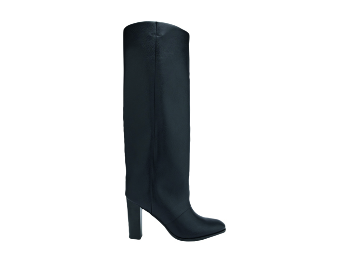 Černé kozačky na podpatku, Deichmann, 1499 Kč