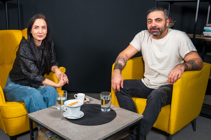 Anna Kadlecová a Karen Mchitarjan. 