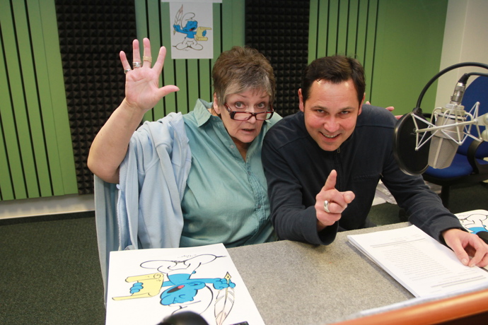 V dabingovém studiu vládla s Hanou Talpovou veselá nálada. 