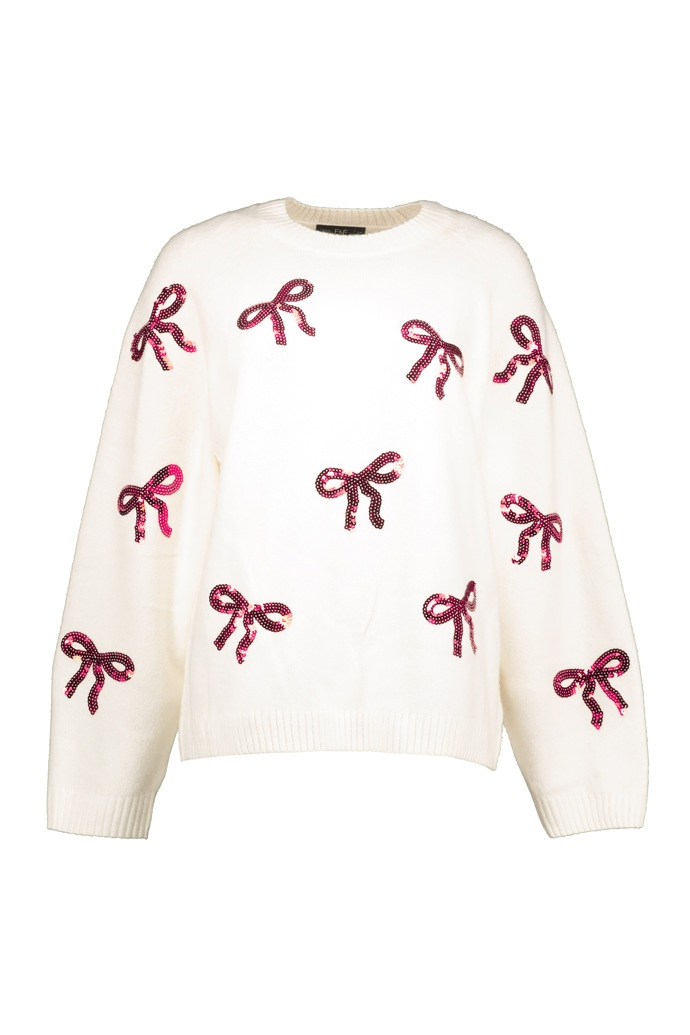 Svetr s červenými mašličkami, F&F, 699 Kč