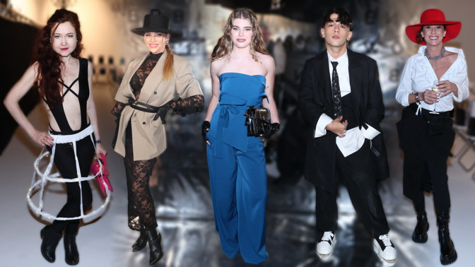 Módní policie z přehlídky Debbie Brown: Andrea Verešová provokovala krajkou, její krásná dcera se vyjímala v overalu