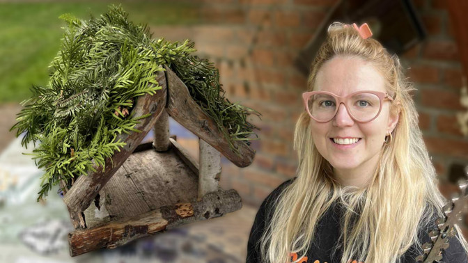 Renovace starého ptačího krmítka za pár korun: Redaktorce Lifee.cz stačil drátek a chvojí ze zahrady