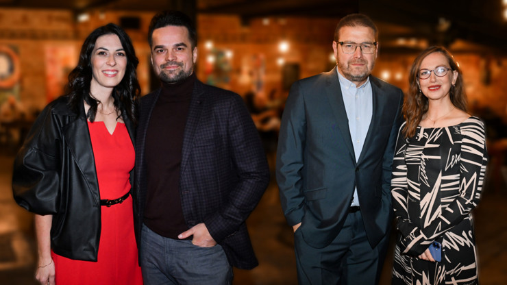 Páry na křtu knihy Pekarové Adamové.