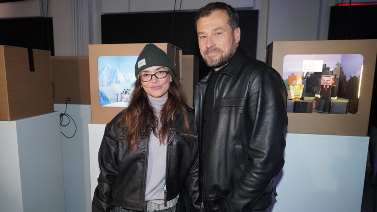 Radka Třeštkíková po boku Jaroslava Víta na výstavě TMBK.