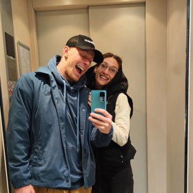 Marta Dancingerová s partnerem Vojtěchem Hlaváčkem.