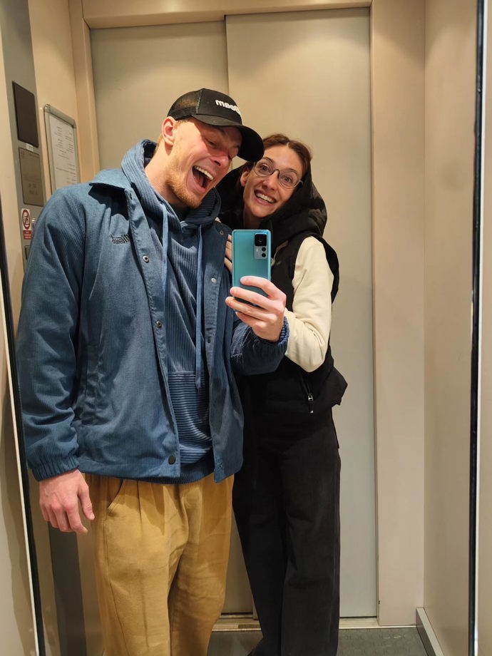 Marta Dancingerová s partnerem Vojtěchem Hlaváčkem.