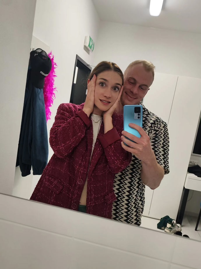 Marta Dancingerová s partnerem.