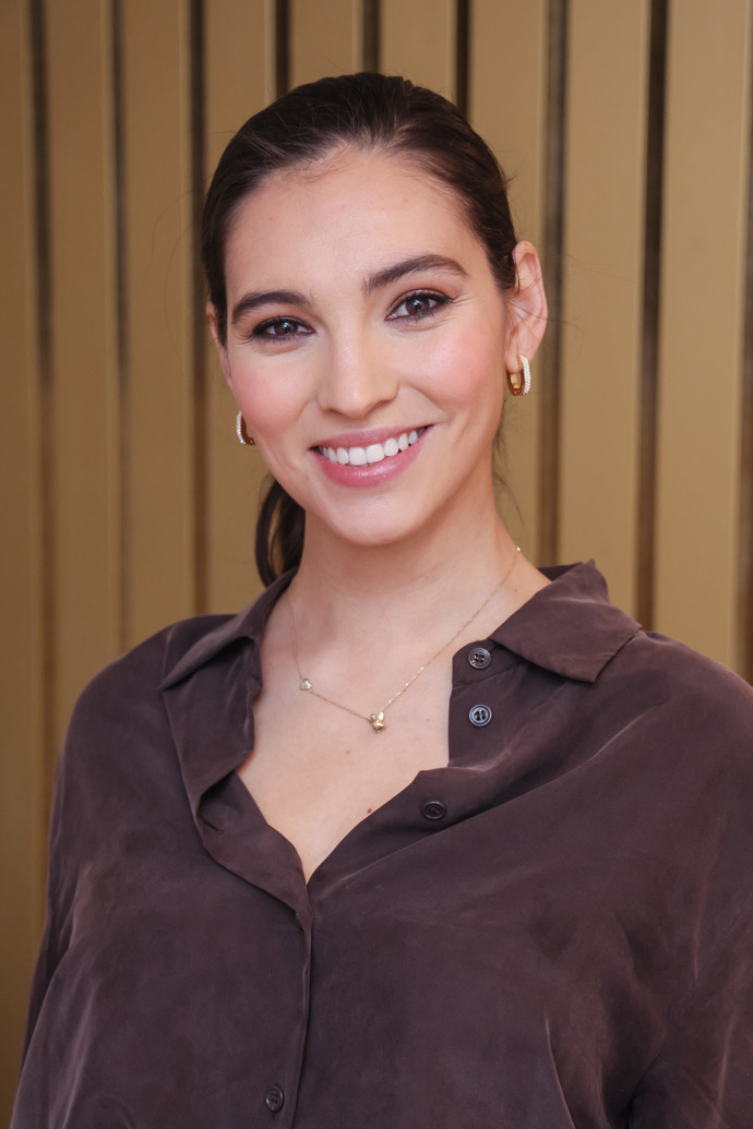 Sára Donutilová byla po módní přehlídce samý úsměv. 