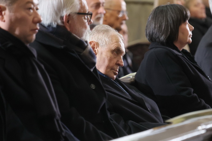  Miloš Zeman na pohřbu Dominika Duky.