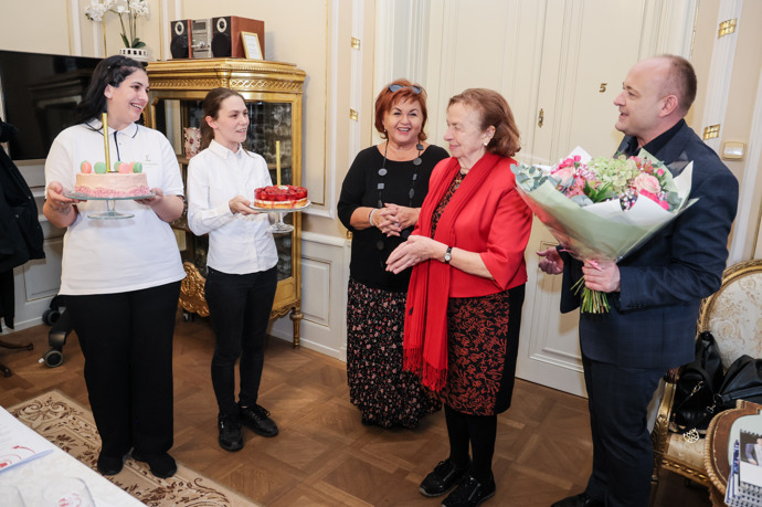 Bývalá první dáma Livia Klausová oslavila 82. narozeniny.