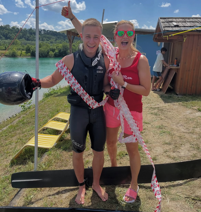 Jakub Mareš se svou maminkou.