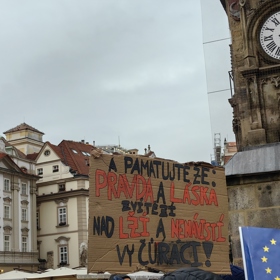 Demonstrace pořádaná spolkem Milion chvilek pro demokracii.
