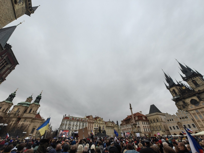 Demonstrace pořádaná spolkem Milion chvilek pro demokracii.