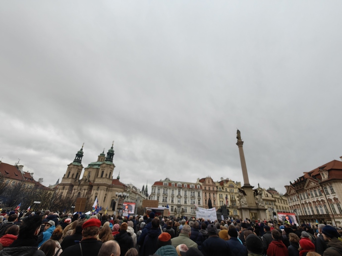 Demonstrace pořádaná spolkem Milion chvilek pro demokracii.