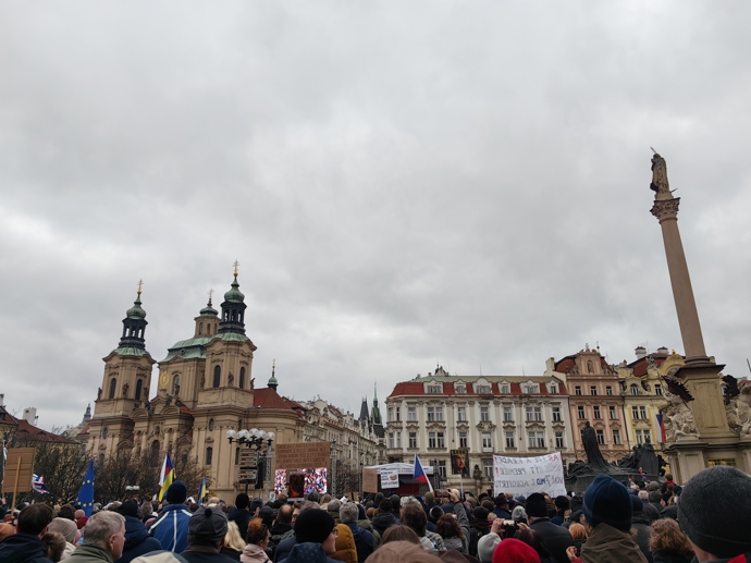 Demonstrace pořádaná spolkem Milion chvilek pro demokracii.