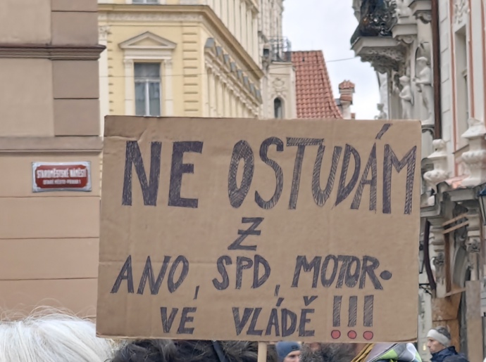 Demonstrace pořádaná spolkem Milion chvilek pro demokracii.