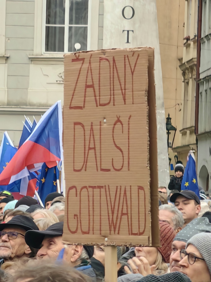 Demonstrace pořádaná spolkem Milion chvilek pro demokracii.