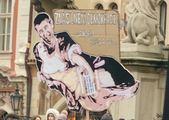 Demonstrace pořádaná spolkem Milion chvilek pro demokracii.