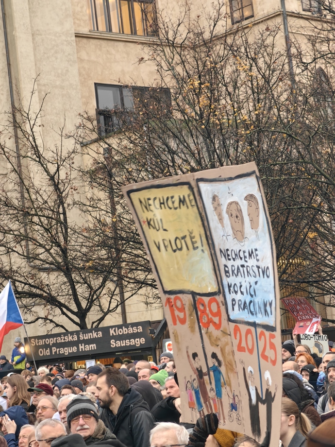 Demonstrace pořádaná spolkem Milion chvilek pro demokracii.