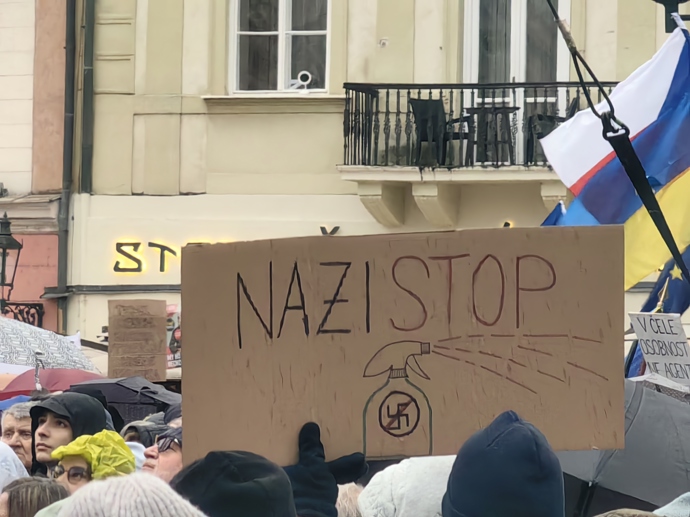 Demonstrace pořádaná spolkem Milion chvilek pro demokracii.