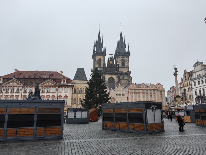 Vánoční strom na Staroměstském náměstí.